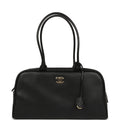 Large "Perfect Bowling" Bag Black Calfskin Gold Hardware