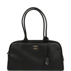Large "Perfect Bowling" Bag Black Calfskin Gold Hardware
