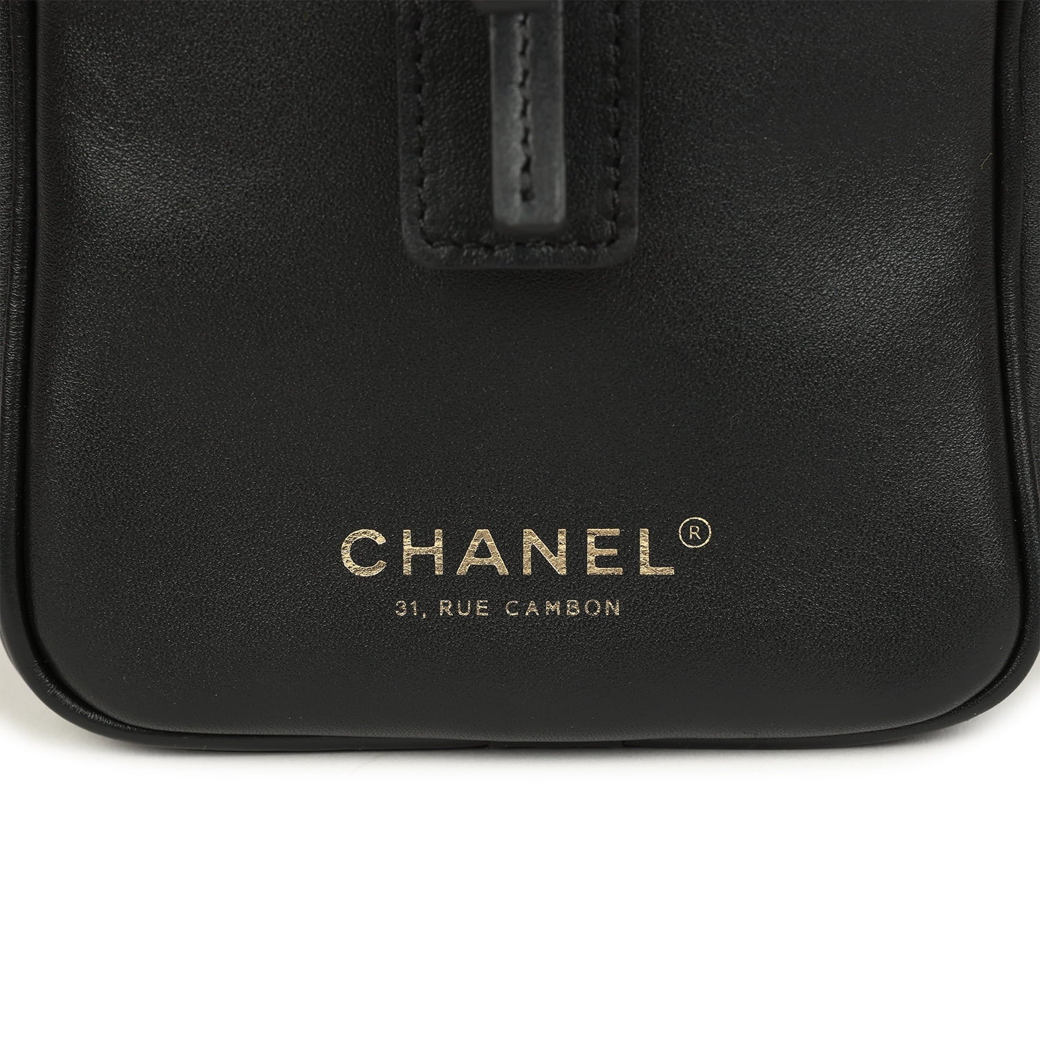 Large "Perfect Bowling" Bag Black Calfskin Gold Hardware