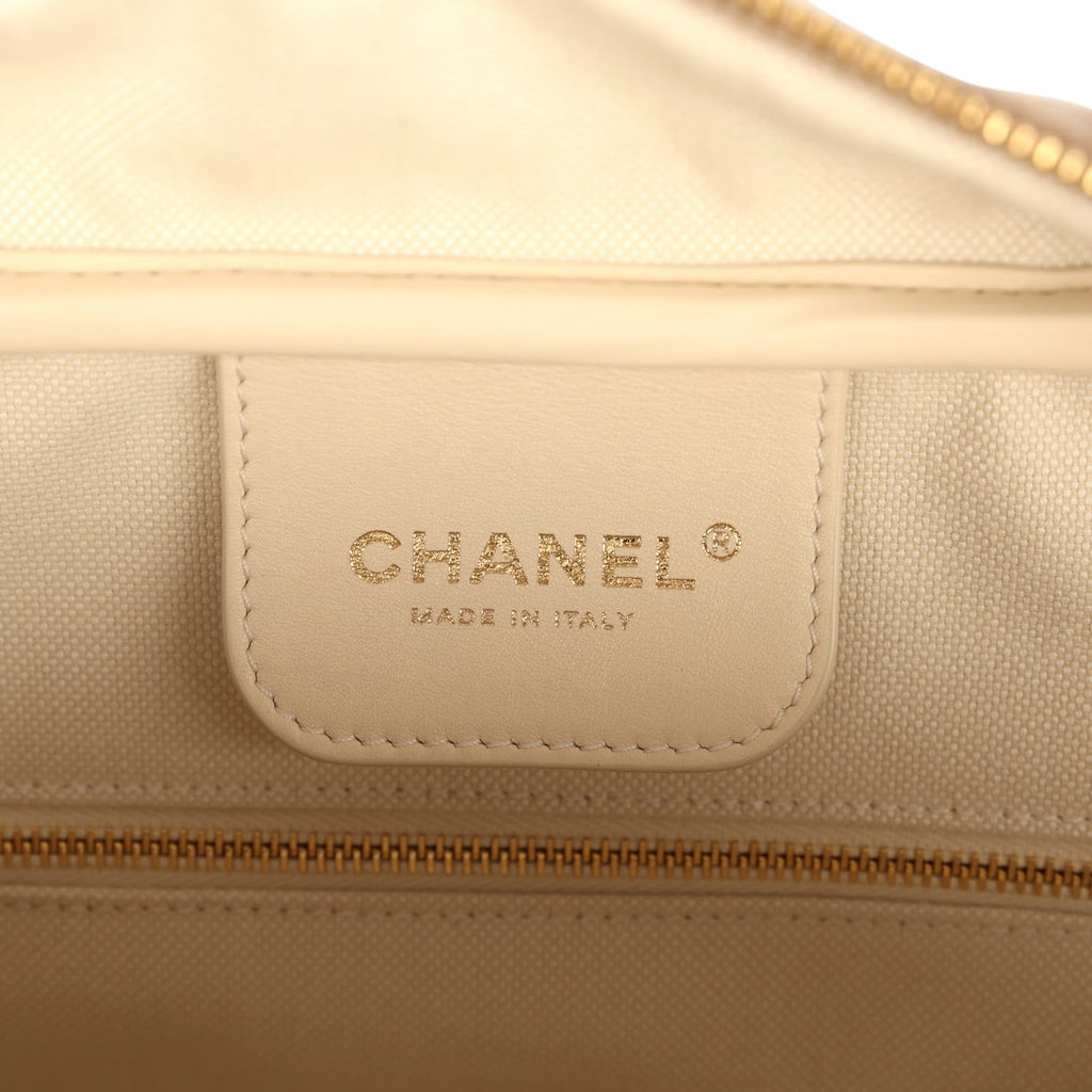 Large "Perfect Bowling" Bag Dark Beige Suede Gold Hardware