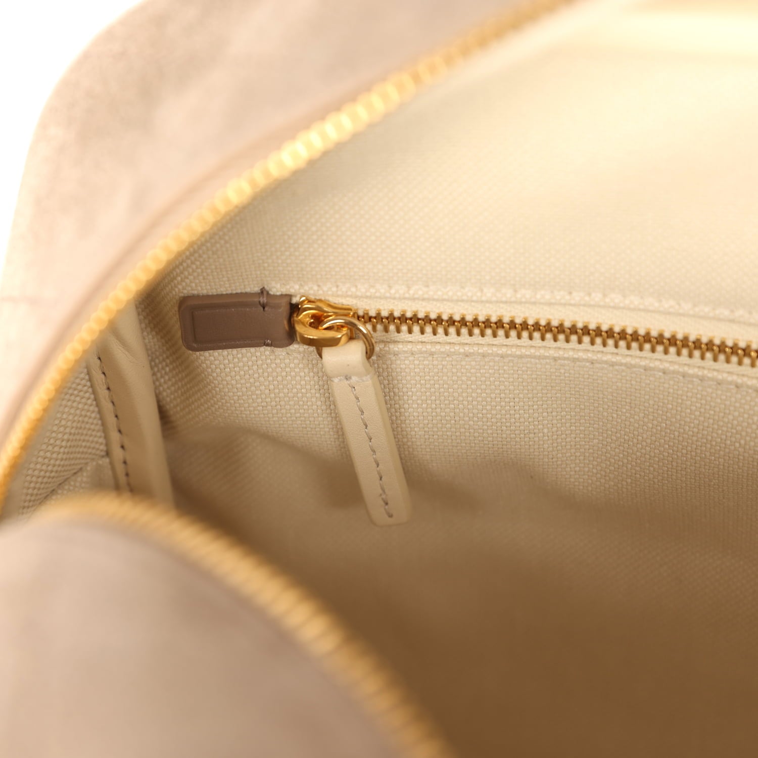 Chanel Large "Perfect Bowling" Bag Dark Beige Suede Gold Hardware