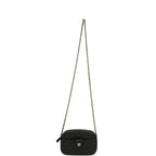 Mini Camera Case Clutch with Chain Black Caviar Light Gold Hardware