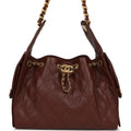 Small 25 Hobo Bag Brown Caviar Antique Gold Hardware