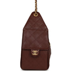 Small 25 Hobo Bag Brown Caviar Antique Gold Hardware
