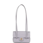 Mini Preppy Coco Clutch with Straps Light Purple Shiny Caviar Brushed Gold Hardware