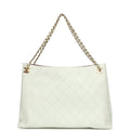 Large "Eyes on You" CC Shopping Bag Light Blue Lambskin Gold Hardware