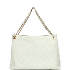 Large "Eyes on You" CC Shopping Bag Light Blue Lambskin Gold Hardware
