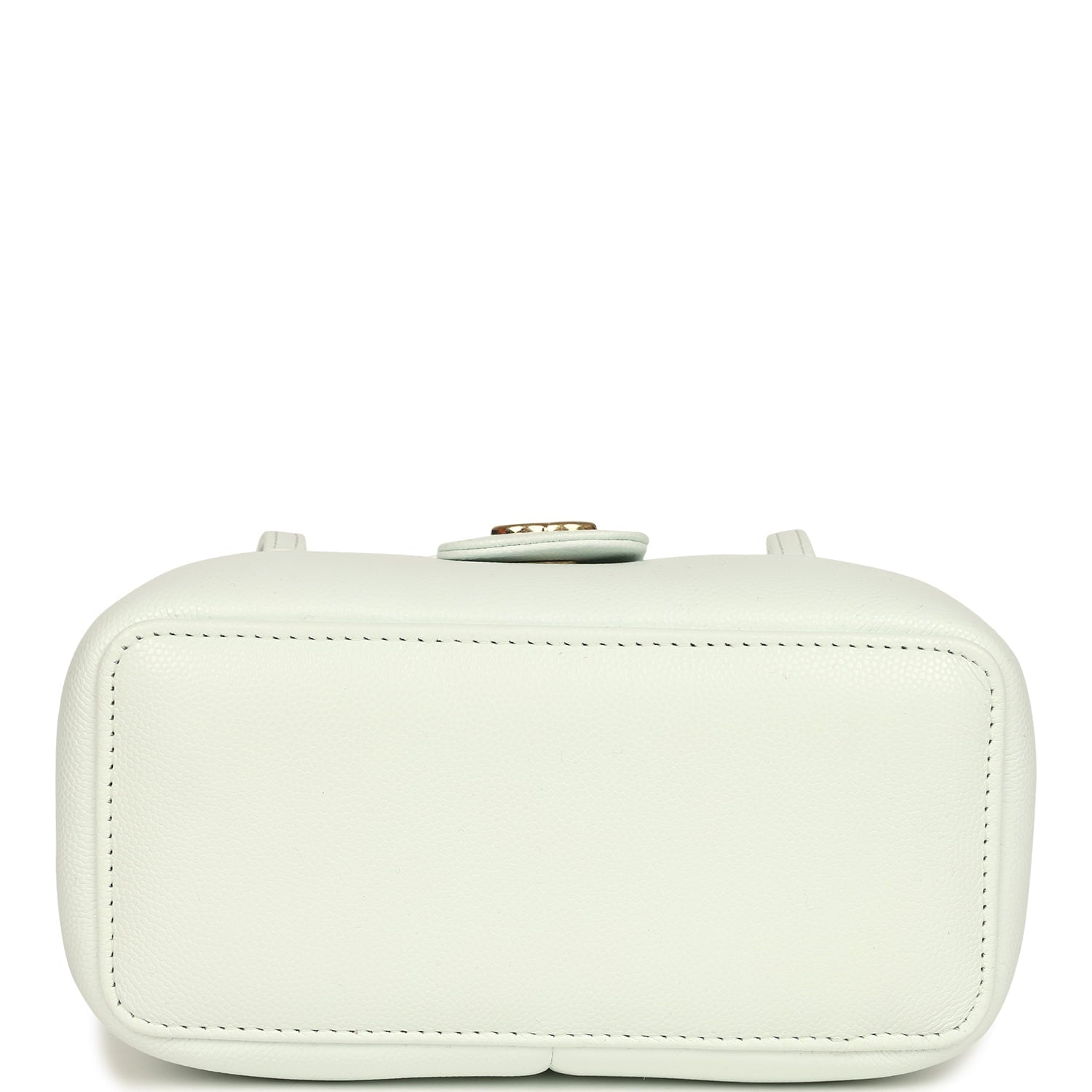 Preppy Coco Long Vanity with Straps Light Blue Shiny Caviar Brushed Gold Hardware