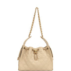 Small 25 Hobo Bag Beige Caviar Antique Gold Hardware