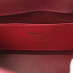 Mini Preppy Coco Clutch with Straps Dark Burgundy Shiny Caviar Brushed Gold Hardware