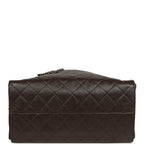 Medium 25 Hobo Bag Dark Brown Shiny Aged Calfskin Silver Hardware