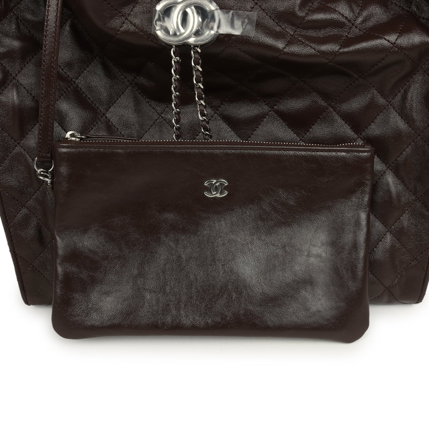 Medium 25 Hobo Bag Dark Brown Shiny Aged Calfskin Silver Hardware