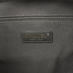Small Coco Base Hobo Bag Grey Suede and Black Shiny Lambskin Brushed Gold Hardware