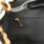 Small Coco Base Hobo Bag Grey Suede and Black Shiny Lambskin Brushed Gold Hardware