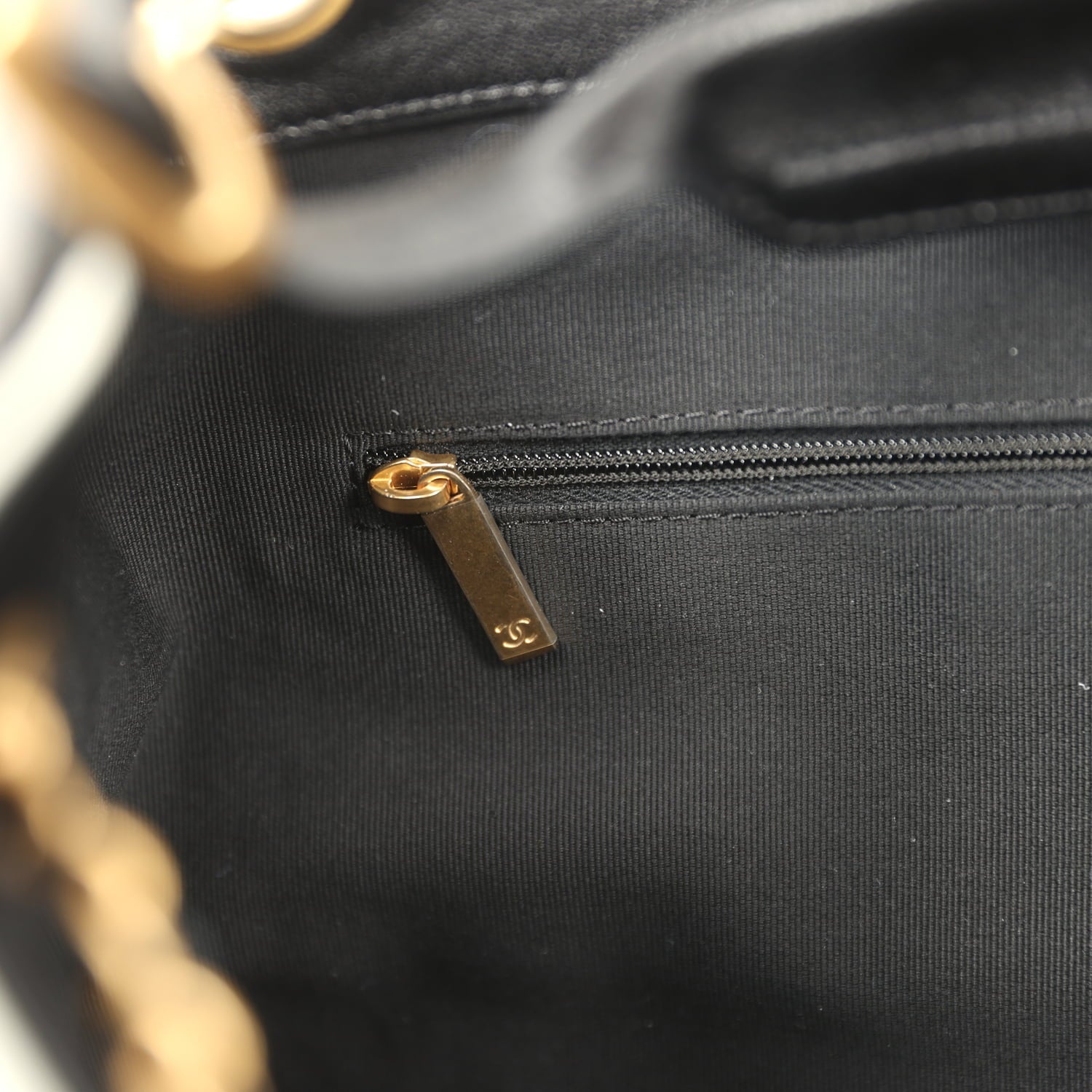 Small Coco Base Hobo Bag Grey Suede and Black Shiny Lambskin Brushed Gold Hardware
