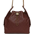 Medium 25 Hobo Bag Brown Caviar Antique Gold Hardware