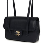Mini Preppy Coco Clutch with Straps Navy Blue Shiny Caviar Brushed Gold Hardware