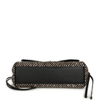 Small "Urban Essential" East West Shopping Tote Black Calfskin and Multi Tweed Gold Hardware
