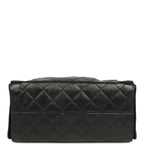 Small 25 Hobo Bag Black Shiny Aged Crumpled Calfskin Silver Hardware