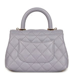 Micro Coco Top Handle Flap Light Purple Shiny Caviar Light Gold Hardware