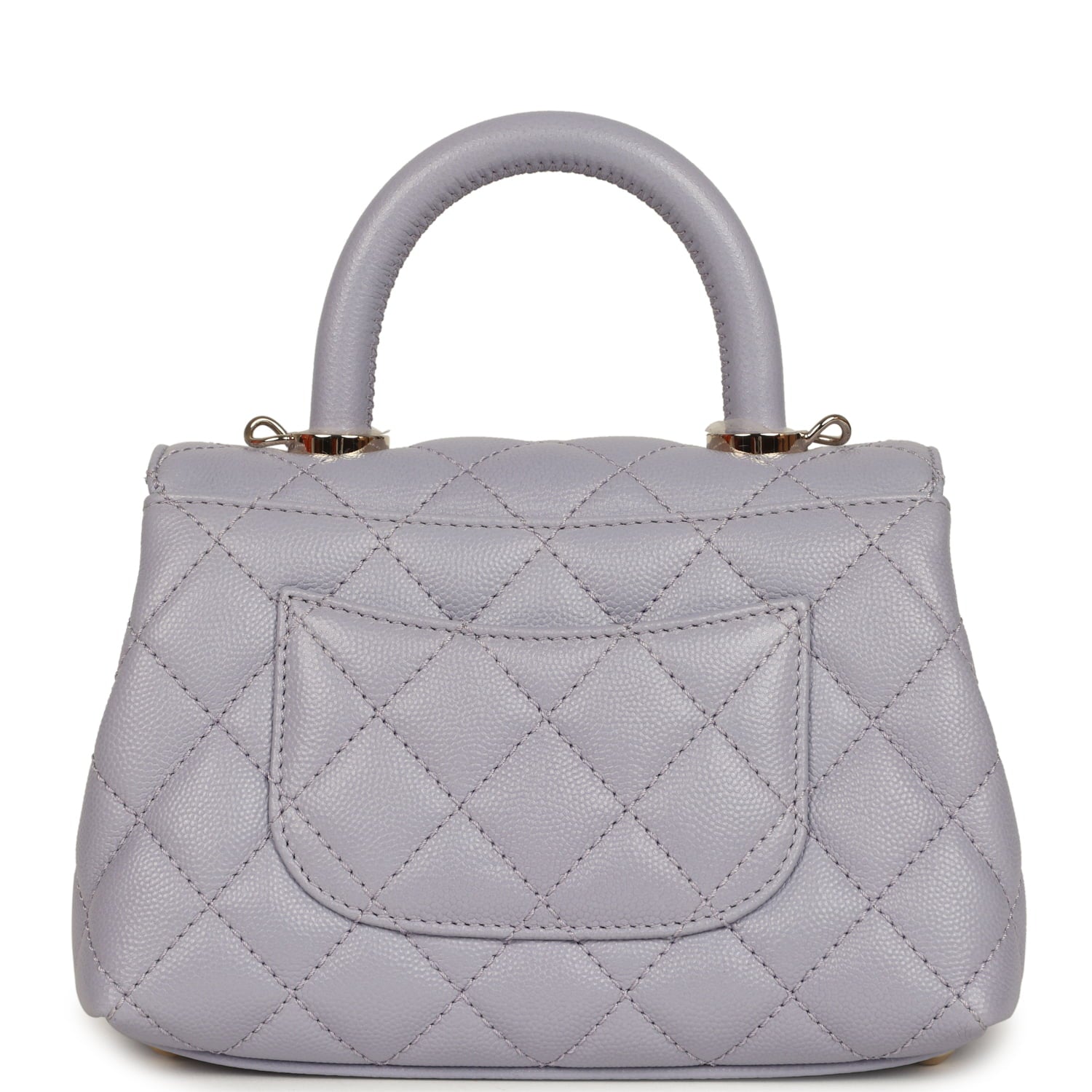 Micro Coco Top Handle Flap Light Purple Shiny Caviar Light Gold Hardware