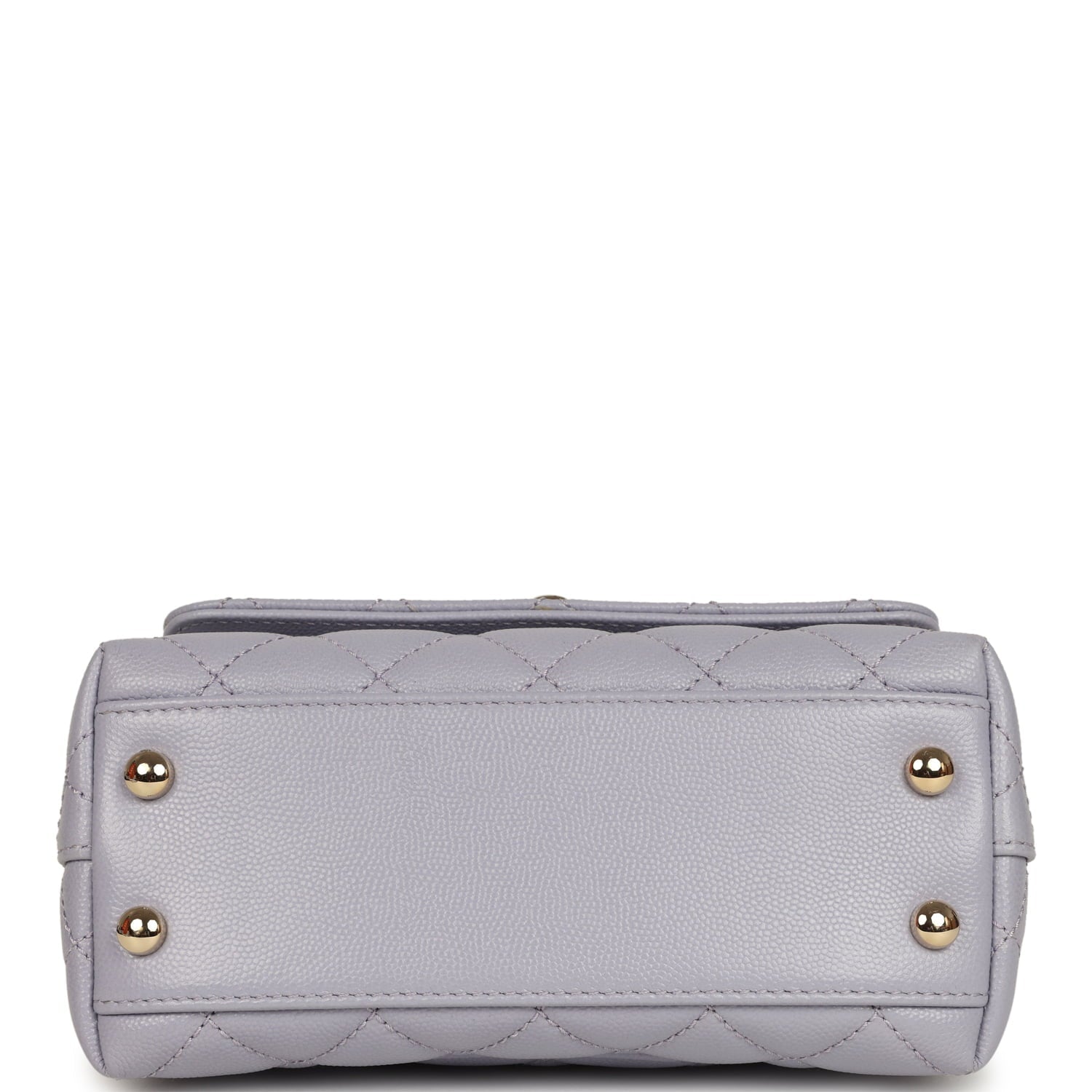Micro Coco Top Handle Flap Light Purple Shiny Caviar Light Gold Hardware