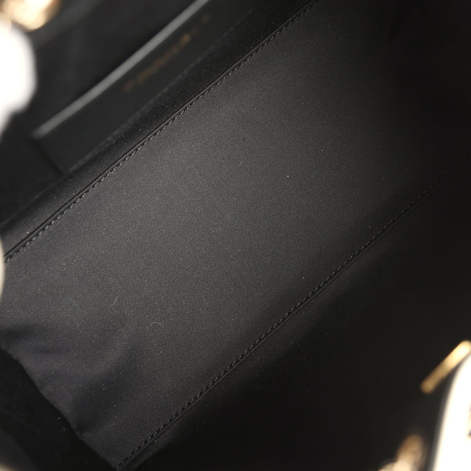 Small 25 Hobo Bag Black and White Calfskin Light Gold Hardware