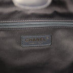 Small Coco Base Hobo Bag Blue Denim Tweed and Navy Blue Shiny Lambskin Gold Hardware