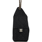 Small 25 Hobo Bag Dark Blue Denim Light Gold Hardware