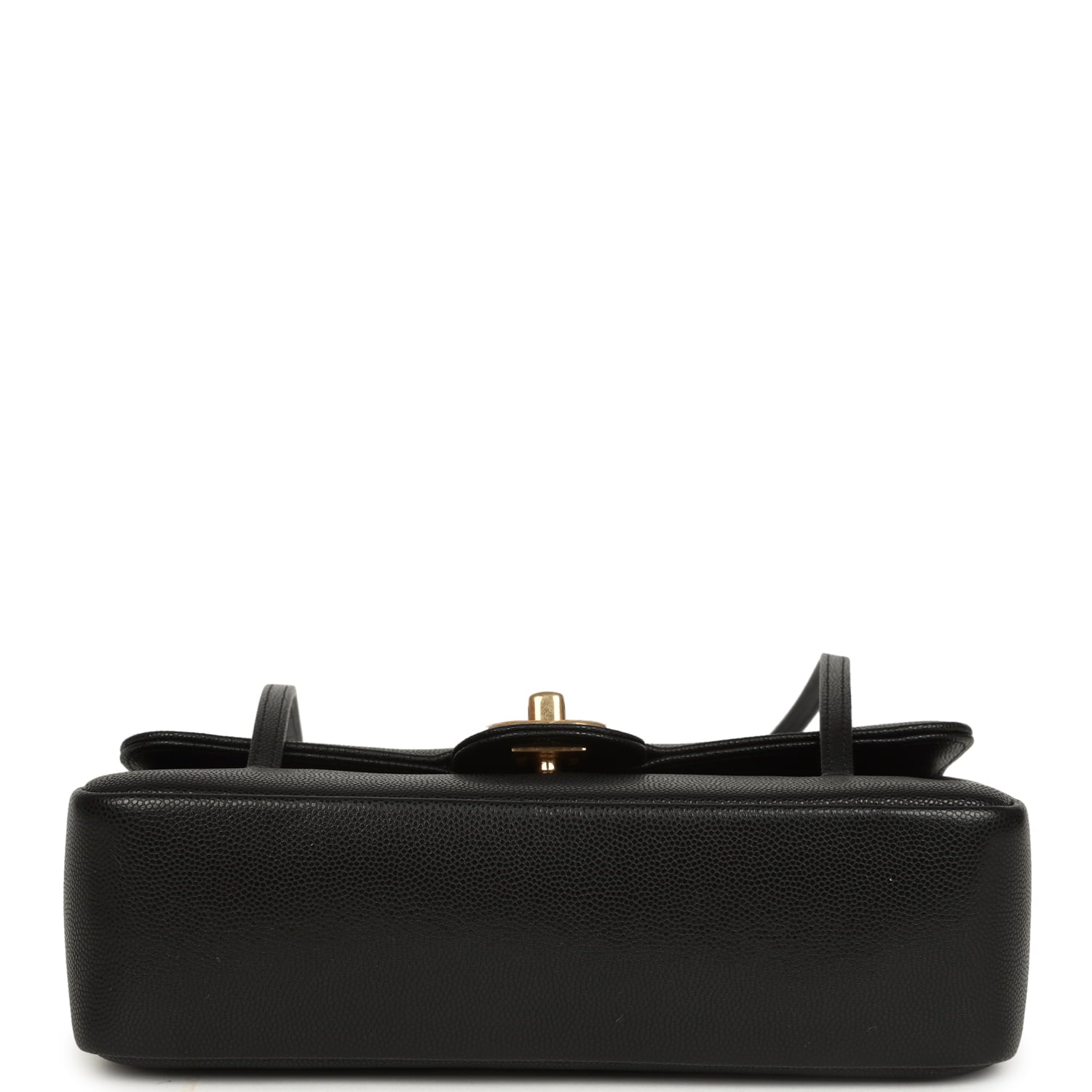 Small Preppy Coco Flap Bag Black Shiny Caviar Brushed Gold Hardware