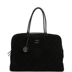 Maxi "Perfect Bowling" Bag Black Suede Gold Hardware