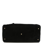 Maxi "Perfect Bowling" Bag Black Suede Gold Hardware