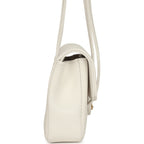 Mini Preppy Coco Clutch with Straps White Shiny Caviar Brushed Gold Hardware