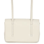 Mini Preppy Coco Clutch with Straps White Shiny Caviar Brushed Gold Hardware