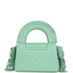 Small Fringe Kelly Green Lambskin Gold Hardware