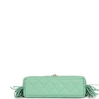 Small Fringe Kelly Green Lambskin Gold Hardware