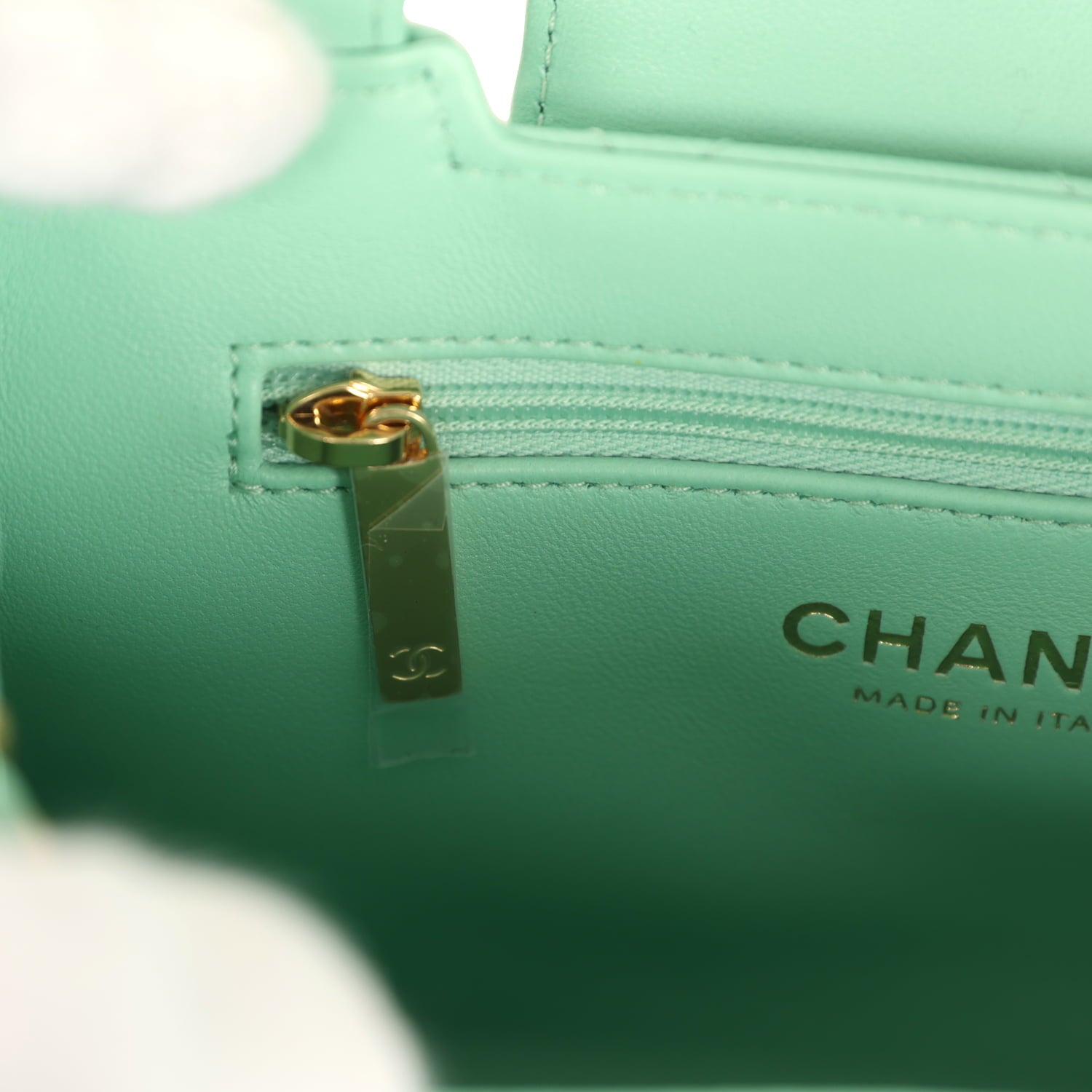 Small Fringe Kelly Green Lambskin Gold Hardware