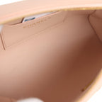 Small Bowling Clutch with Chain Straps Pink Shiny Caviar Light Gold Hardware