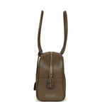Large "Perfect Bowling" Bag Dark Khaki Calfskin Gold Hardware