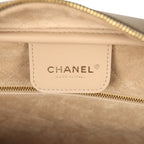 Large "Perfect Bowling" Bag Dark Khaki Calfskin Gold Hardware