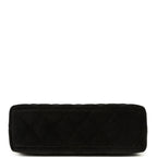 Small Kelly Shopper Black Velvet Brushed Gold Hardware