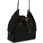 Medium 25 Hobo Bag Black Caviar Antique Gold Hardware