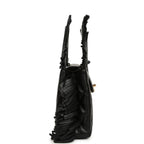 Small Fringe Kelly Black Lambskin Gold Hardware