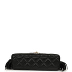 Small Fringe Kelly Black Lambskin Gold Hardware