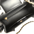 Small Fringe Kelly Black Lambskin Gold Hardware