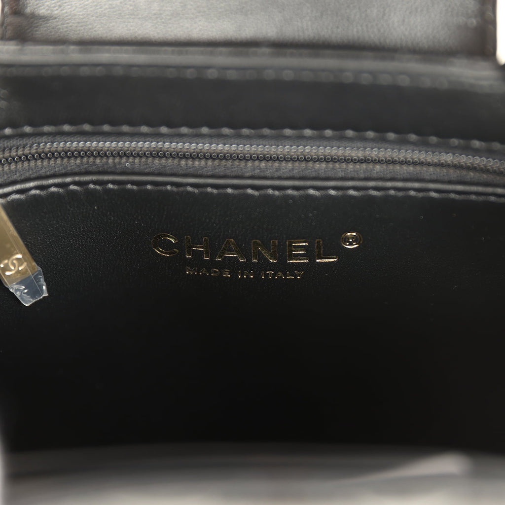 Small Fringe Kelly Black Lambskin Gold Hardware