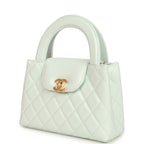 Small Kelly Shopper Mint Shiny Lambskin Brushed Gold Hardware