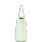 Small Kelly Shopper Mint Shiny Lambskin Brushed Gold Hardware