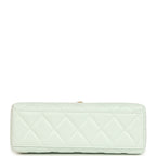 Small Kelly Shopper Mint Shiny Lambskin Brushed Gold Hardware