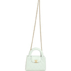 Small Kelly Shopper Mint Shiny Lambskin Brushed Gold Hardware